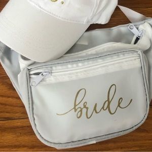 White bride fanny pack